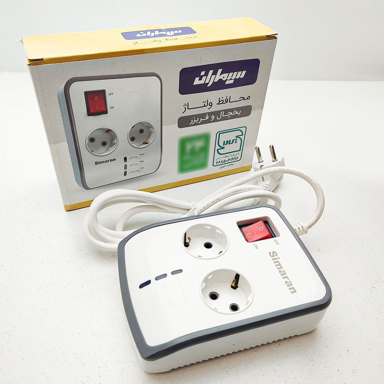 محافظ ولتاژ سیماران SM-225 ظرفیت ۲ راهی ارت دار